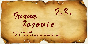 Ivana Kojović vizit kartica